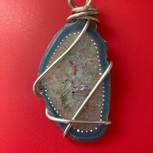 Stone wrapped in silver (Pendant)